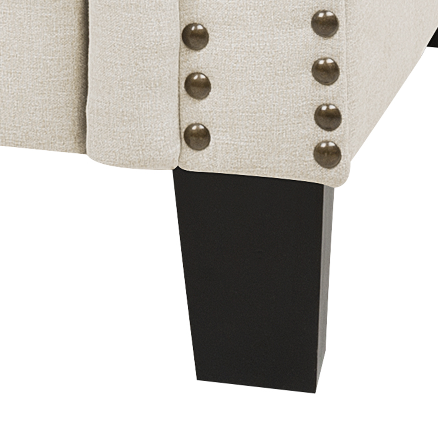 3-Sitzer Sofa beige gerade Beine CHESTERFIELD