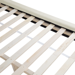 Bett mit Lattenrost Chenillegewebe TALENCE 180 x 200 cm Hellbeige