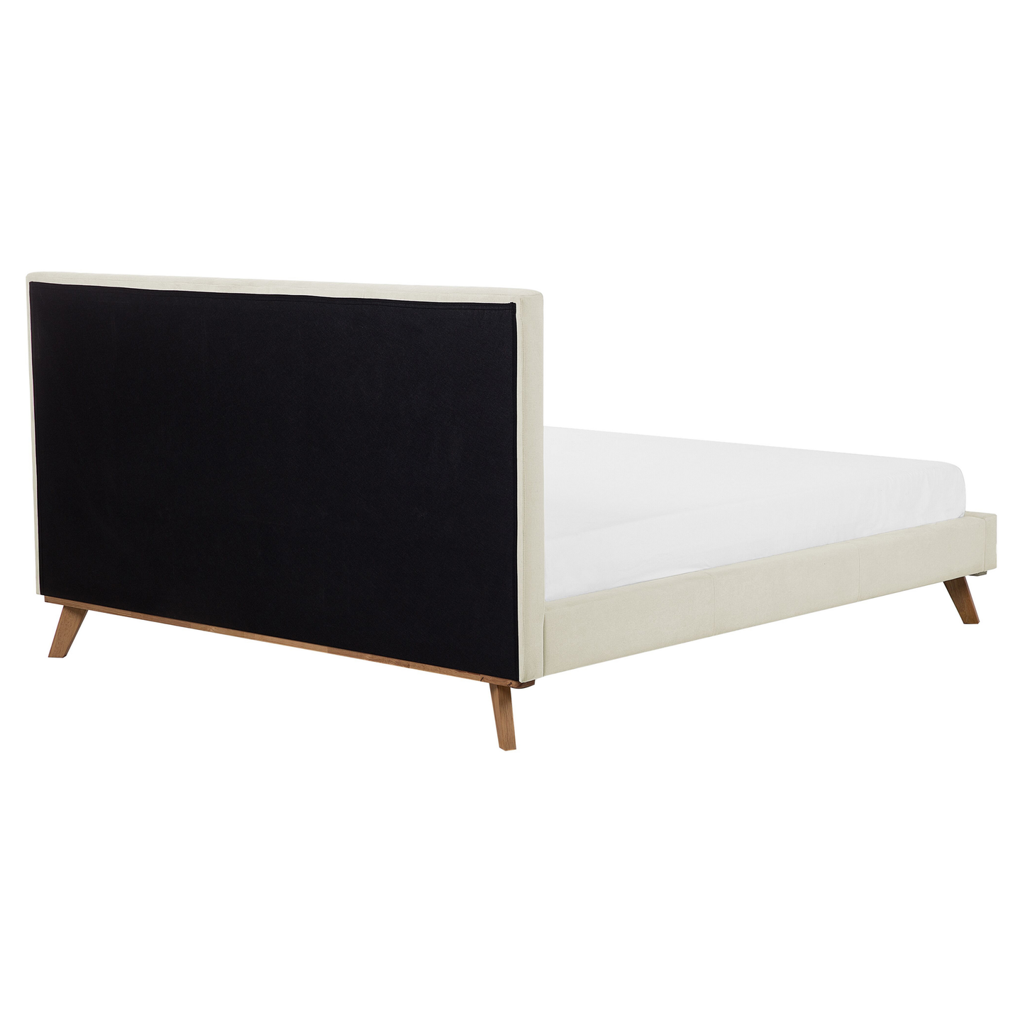 Bett mit Lattenrost Chenillegewebe TALENCE 160 x 200 cm Hellbeige