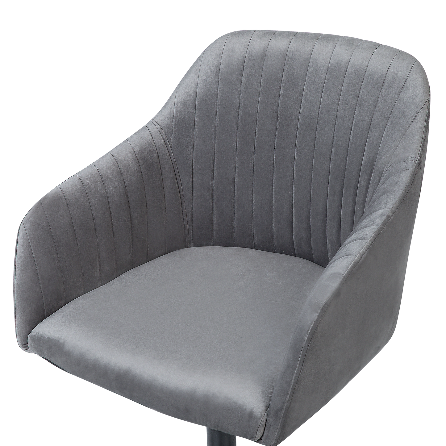 Bürostuhl drehbar VENICE Samtstoff Grau