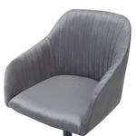 Bürostuhl drehbar VENICE Samtstoff Grau