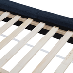 Bett mit Lattenrost Chenillegewebe TALENCE 160 x 200 cm Dunkelblau