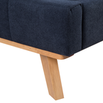 Bett mit Lattenrost Chenillegewebe TALENCE 160 x 200 cm Dunkelblau