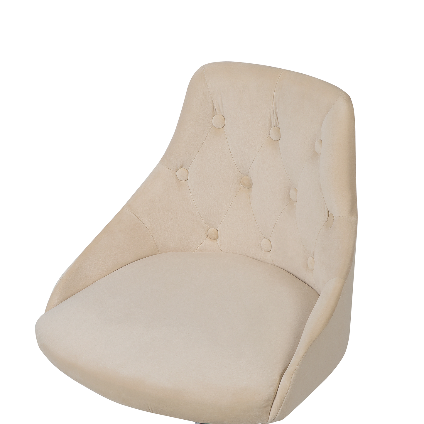 Bürostuhl drehbar PARRISH Samtstoff Beige