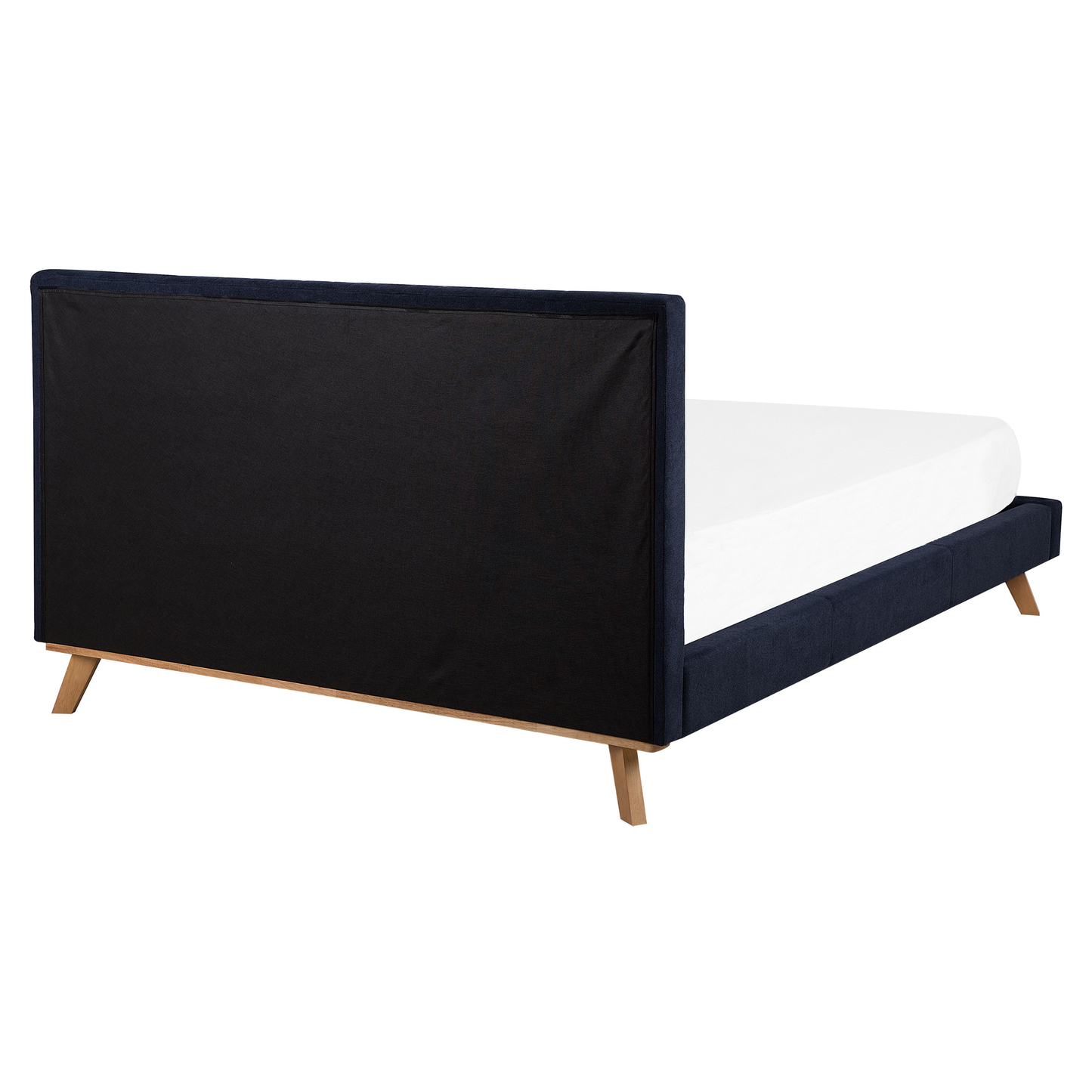 Bett mit Lattenrost Chenillegewebe TALENCE 160 x 200 cm Dunkelblau