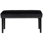 Bettbank Samtstoff schwarz YORKTON