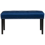 Bettbank Samtstoff blau YORKTON