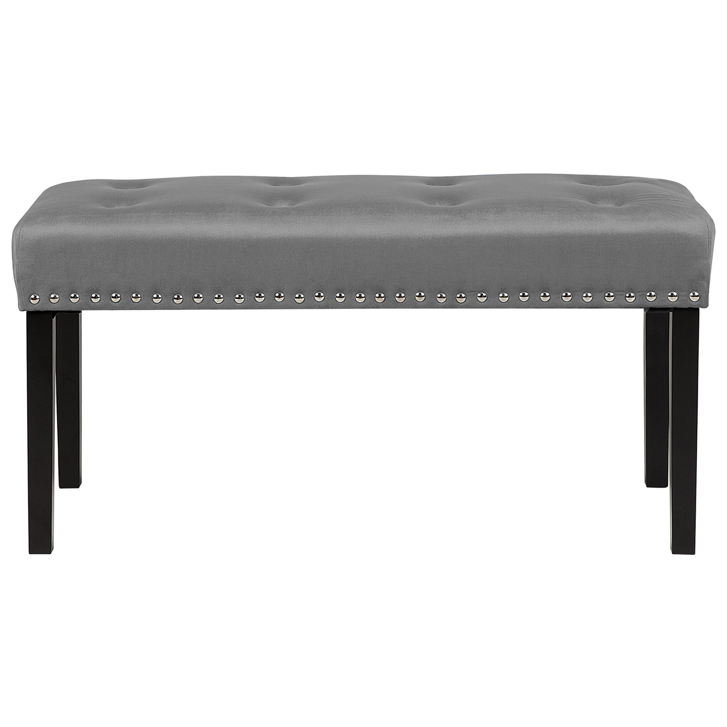 Bettbank Samtstoff grau YORKTON