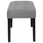 Bettbank Samtstoff grau YORKTON