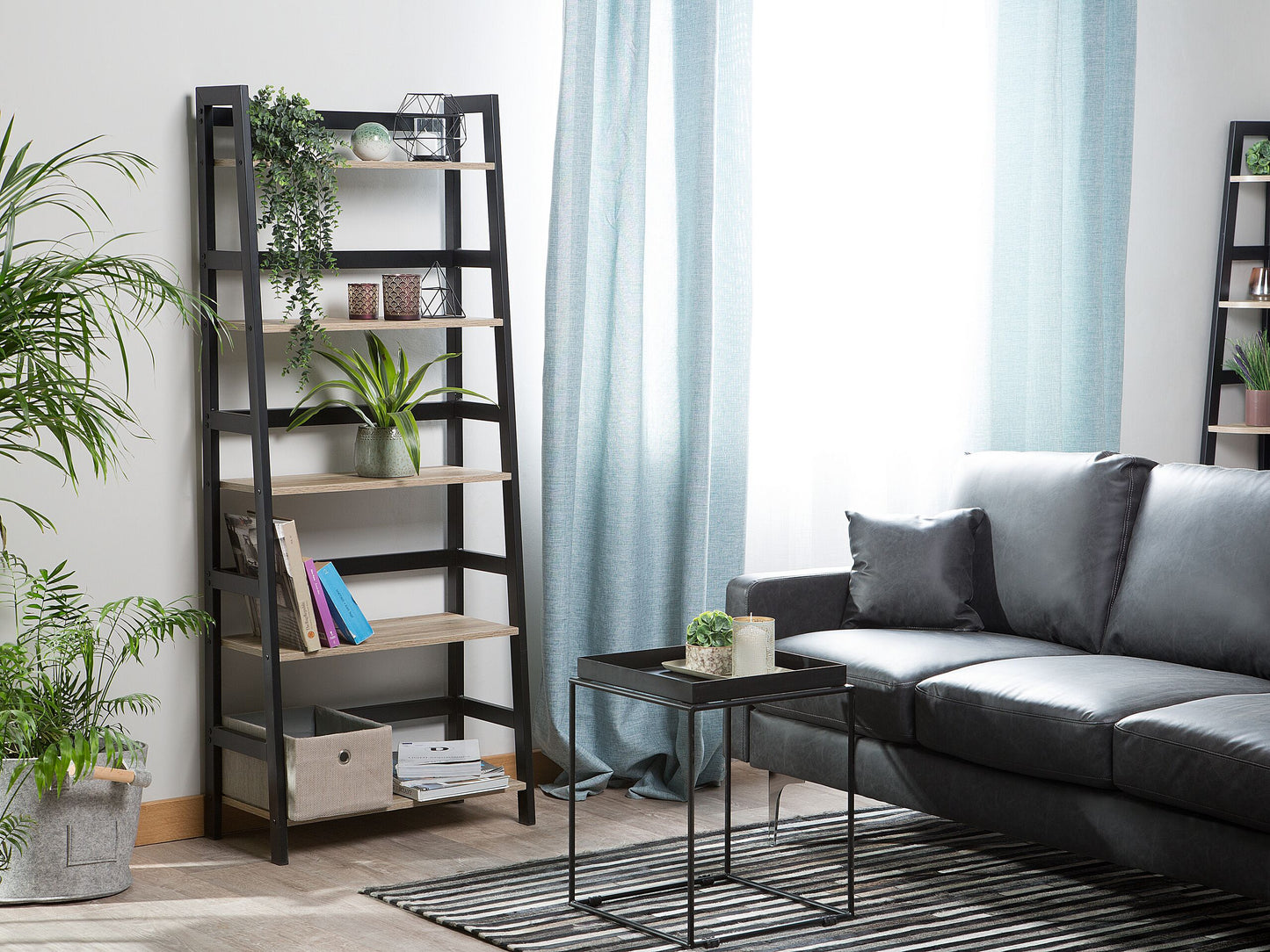 Bücherregal mit 5 Fächern CROYDON 163 cm Schwarz