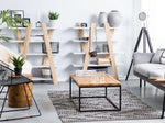 Bücherregal heller Holzfarbton / weiss 5 Fächer ESCALANTE