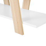 Bücherregal heller Holzfarbton / weiss 5 Fächer ESCALANTE