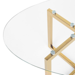 Couchtisch Glas Gold oval FRESNO