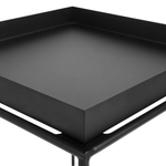 Beistelltisch schwarz quadratisch 40 x 40 cm SAXON