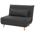 1-Sitzer Schlafsofa dunkelgrau / hellbraun SETTEN