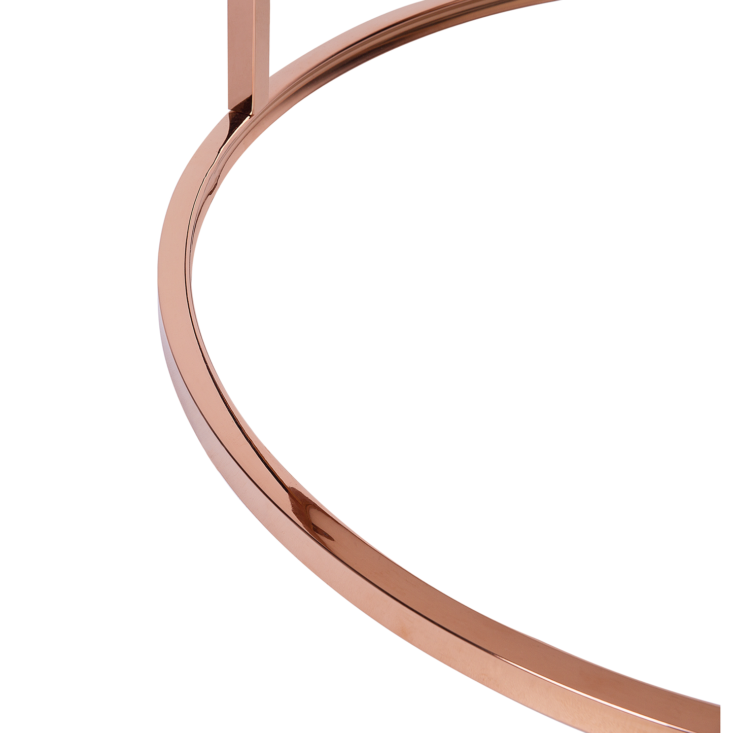 Couchtisch Marmor Optik beige / kupfer ⌀ 70 cm CORAL