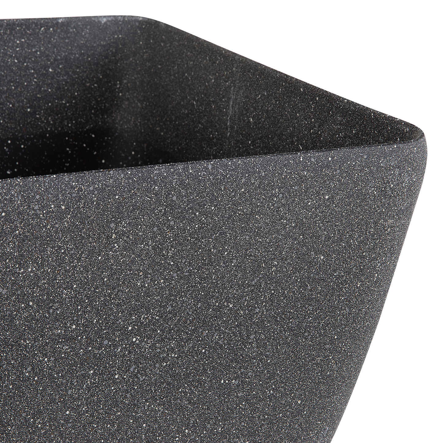 Blumenkübel ZELI Stein 42 cm Dunkelgrau