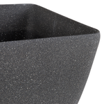 Blumenkübel ZELI Stein 42 cm Dunkelgrau