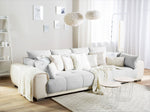 Wohnlandschaft hellgrau / hellbeige 4-Sitzer TORPO