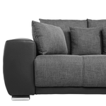 4-Sitzer Stoffsofa Grau und Schwarz TORPO