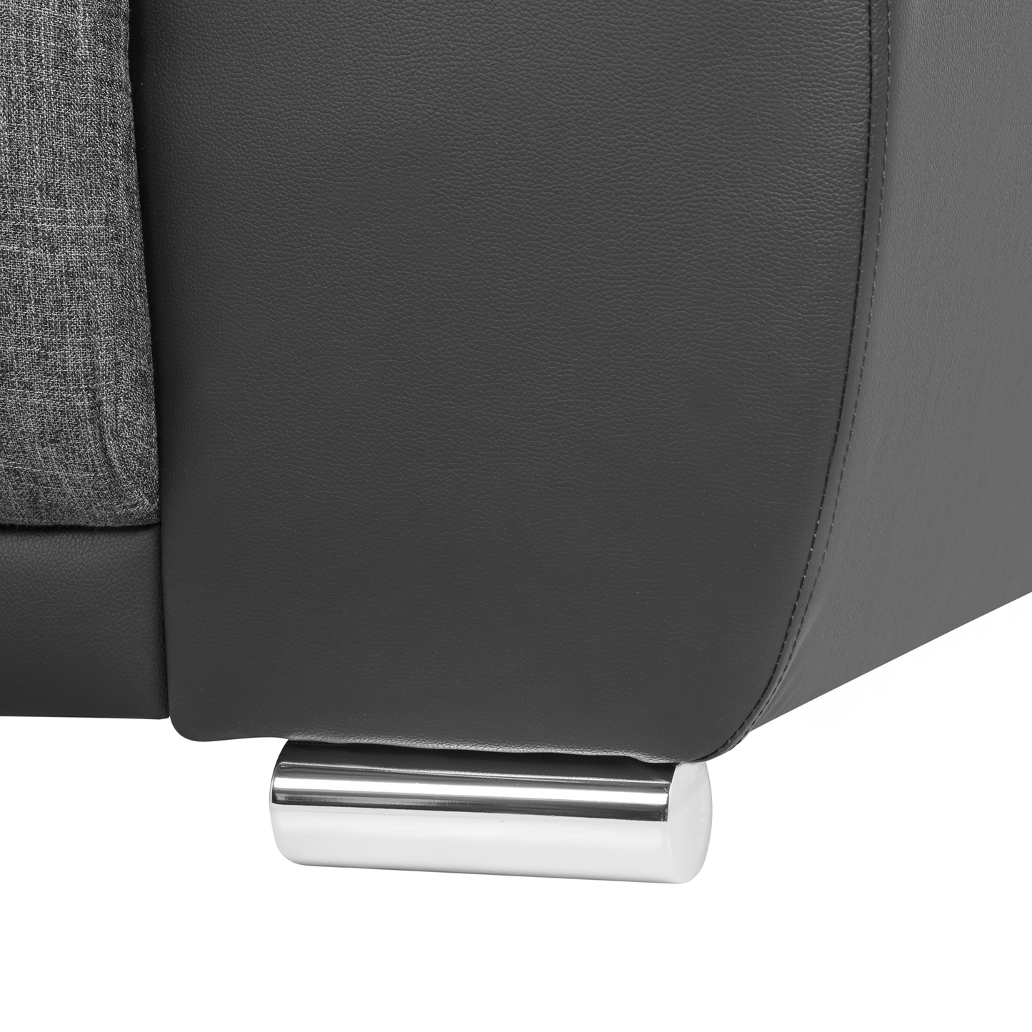 4-Sitzer Stoffsofa Grau und Schwarz TORPO