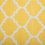 Outdoor Teppich gelb 160 x 230 cm marokkanisches Muster zweiseitig Kurzflor AKSU