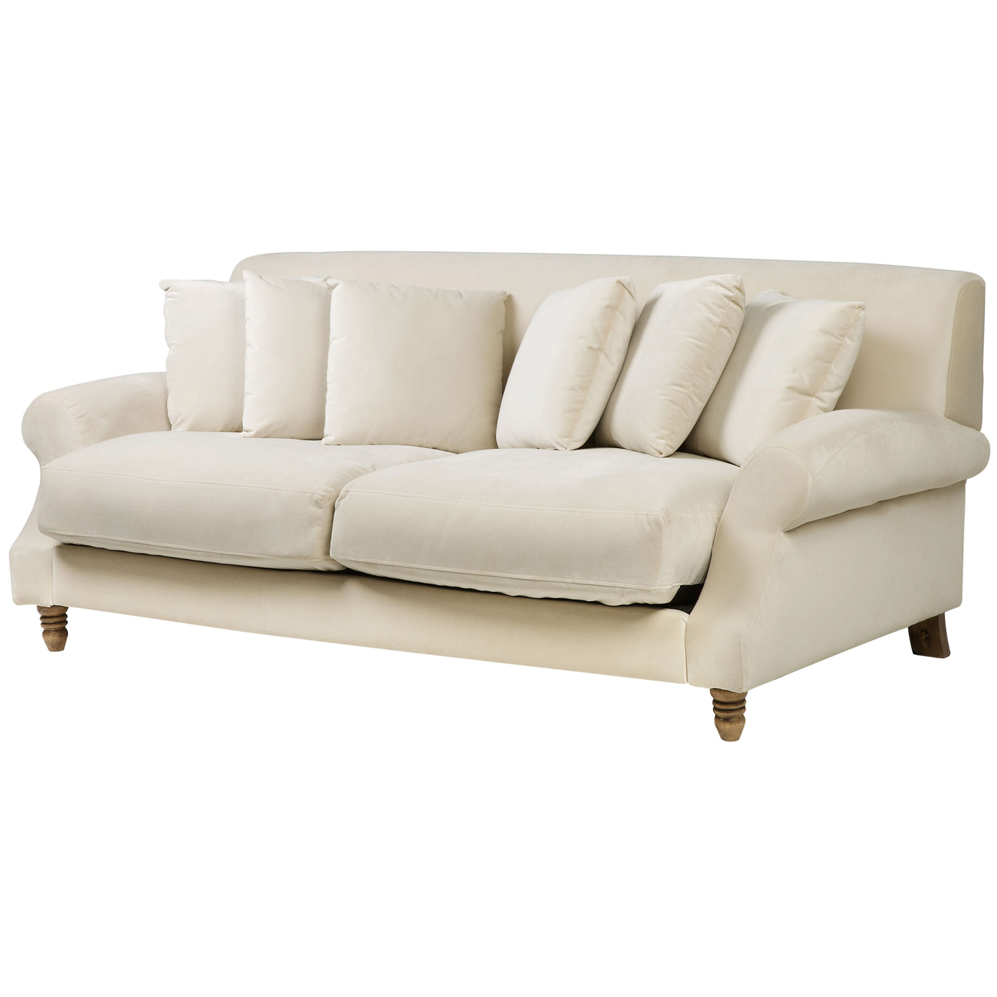 2-Sitzer Sofa Samtstoff cremeweiss EIKE