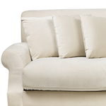 2-Sitzer Sofa Samtstoff cremeweiss EIKE