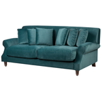2-Sitzer Sofa Samtstoff blaugrün EIKE