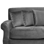 2-Sitzer Sofa Samtstoff grau EIKE
