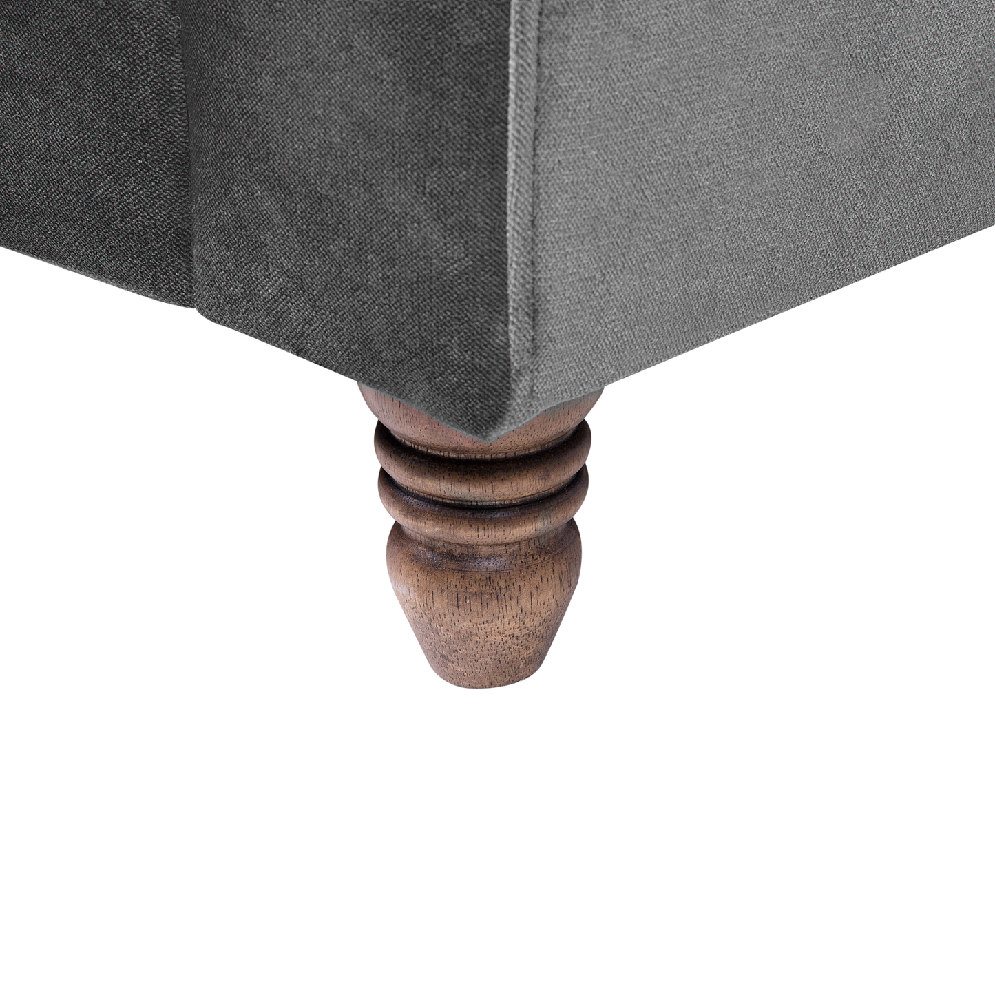 2-Sitzer Sofa Samtstoff grau EIKE