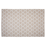 Outdoor Teppich beige 140 x 200 cm marokkanisches Muster zweiseitig Kurzflor AKSU