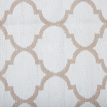Outdoor Teppich beige 140 x 200 cm marokkanisches Muster zweiseitig Kurzflor AKSU