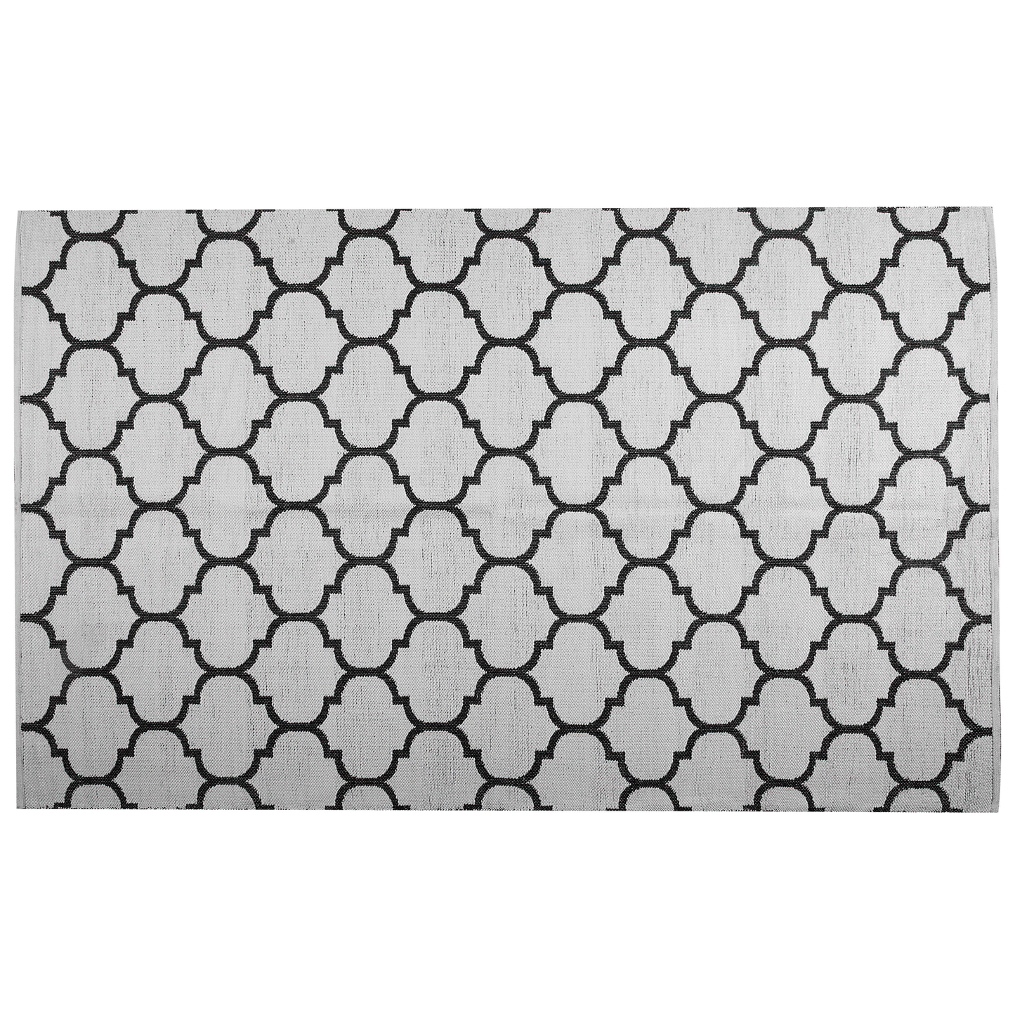 Outdoor Teppich schwarz-weiss 160 x 230 cm zweiseitig Kurzflor ALADANA