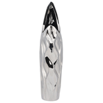 Dekovase HALUZA Steinzeug 35 cm Silber