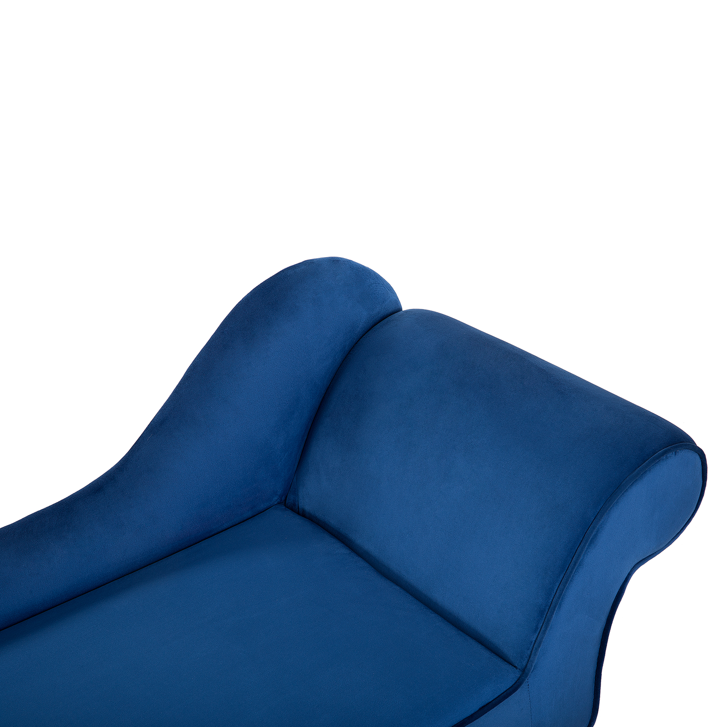 Chaiselongue Samtstoff marineblau rechtsseitig BIARRITZ