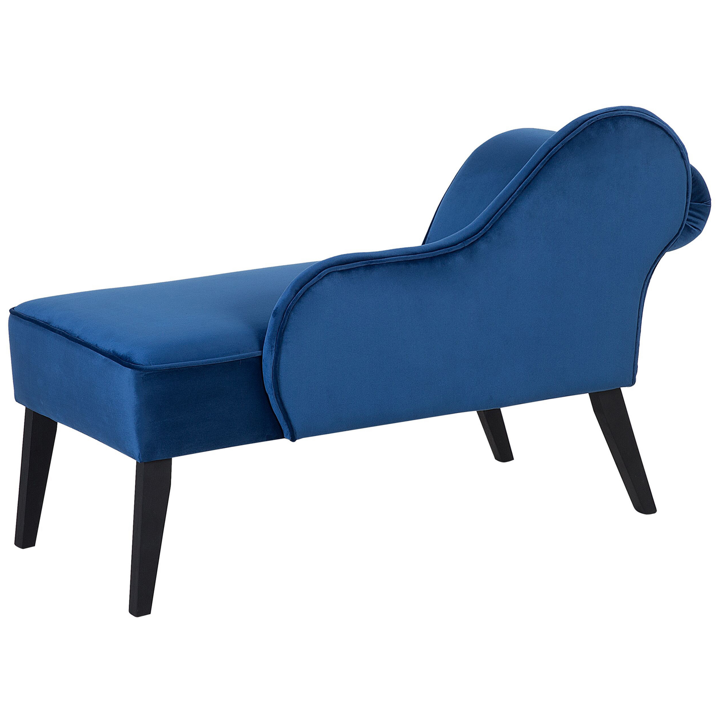 Chaiselongue Samtstoff marineblau linksseitig BIARRITZ