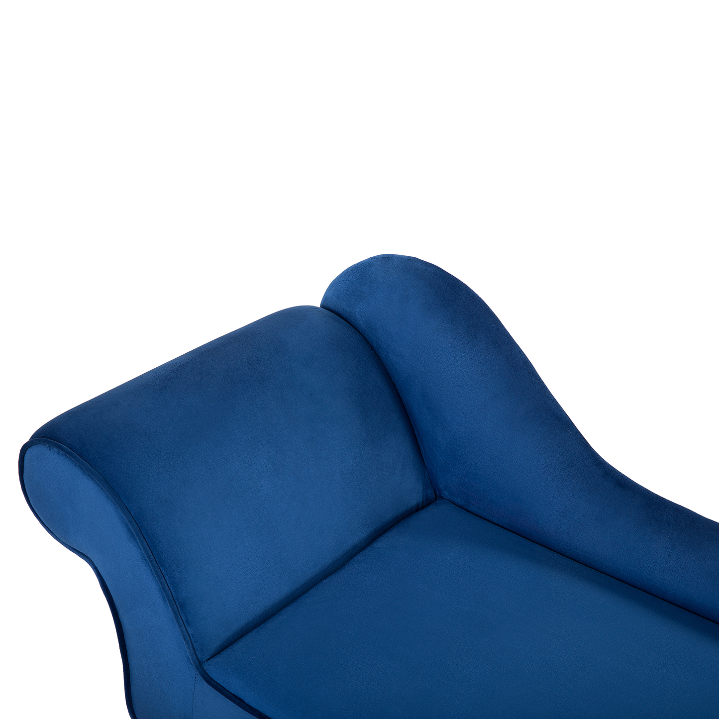 Chaiselongue Samtstoff marineblau linksseitig BIARRITZ