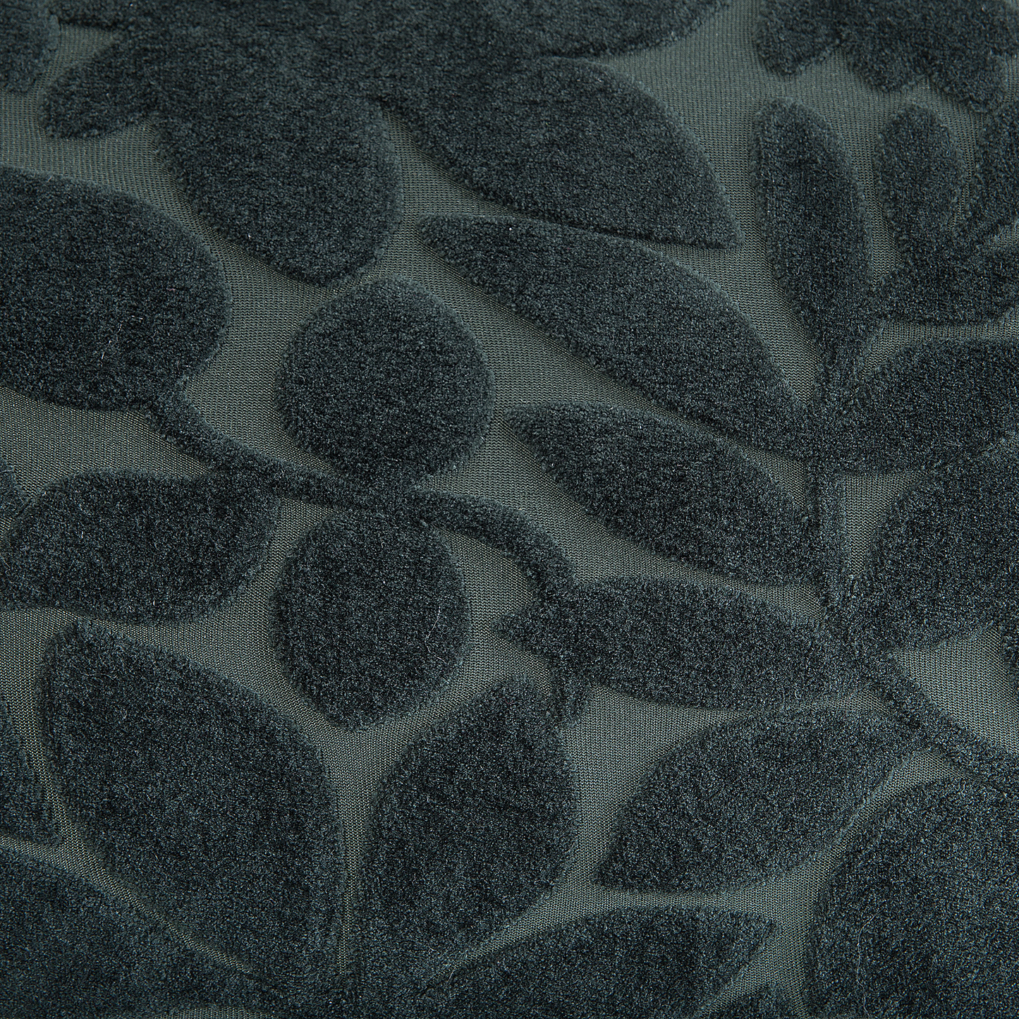 Chaiselongue Samtstoff dunkelgrün Blättermuster linksseitig BIARRITZ