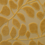 Chaiselongue Samtstoff gelb Blättermuster linksseitig BIARRITZ