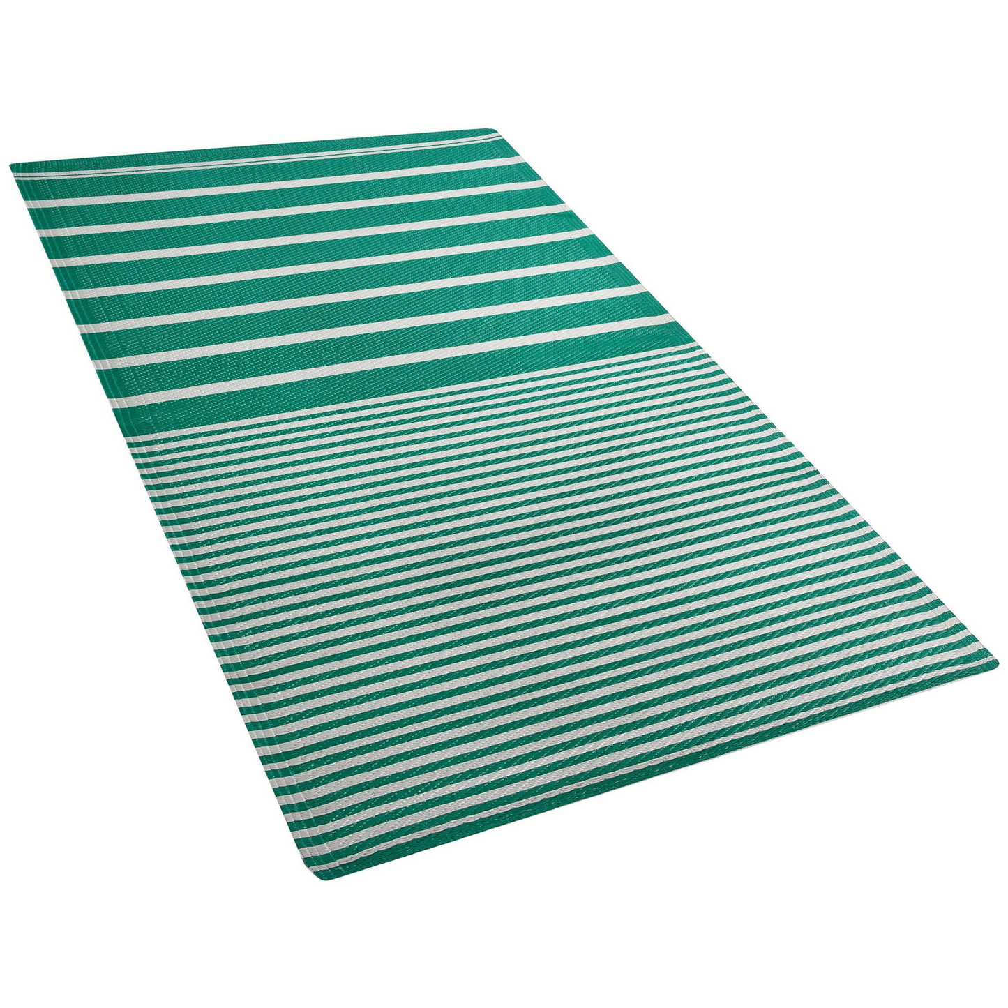 Outdoor Teppich grün 90 x 180 cm Streifenmuster Kurzflor HALDIA