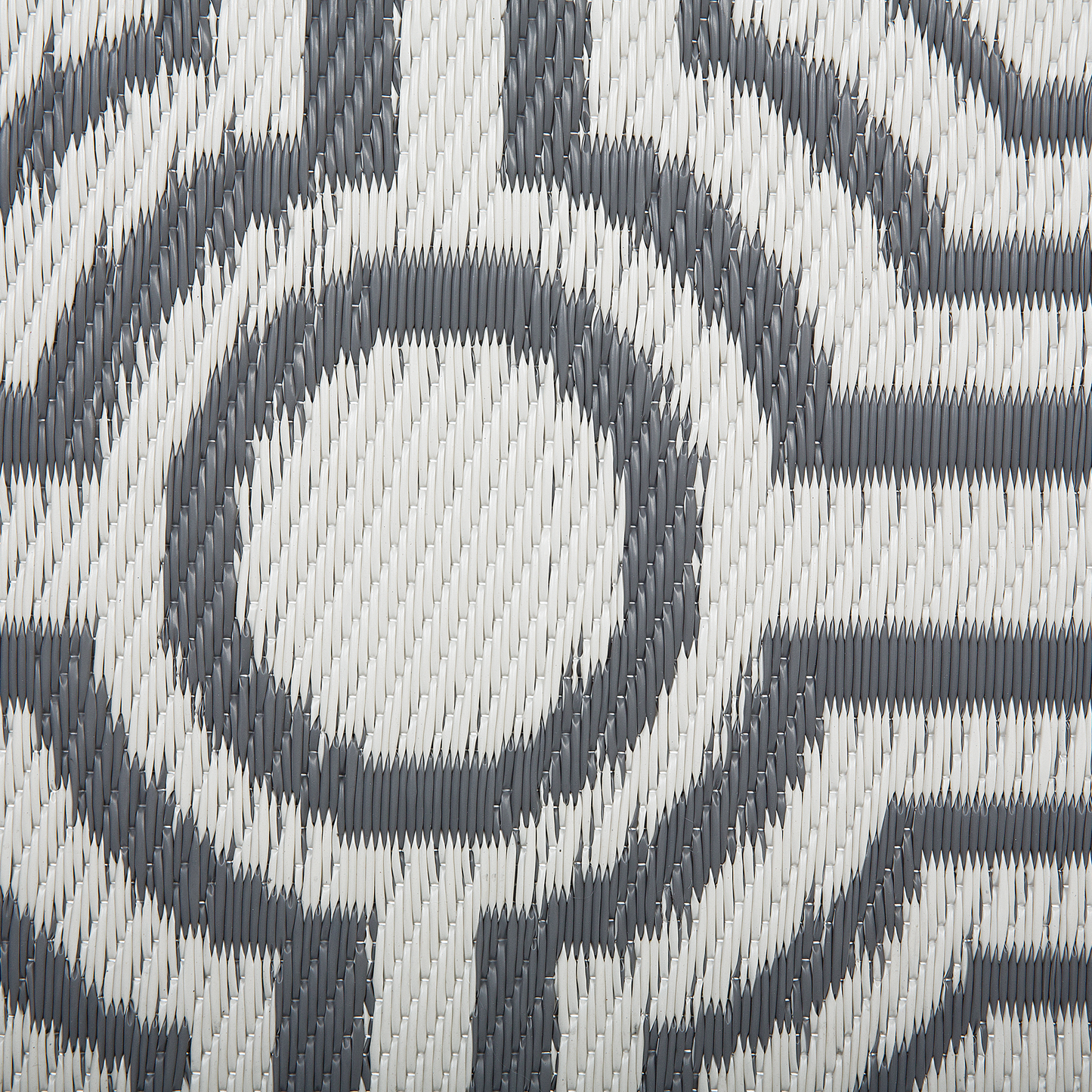 Outdoor Teppich dunkelgrau 90 x 180 cm geometrsiches Muster zweiseitig Kurzflor BIDAR