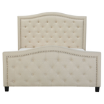 Bett mit Lattenrost Stoff AUREL 160 x 200 cm Beige