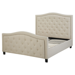 Bett mit Lattenrost Stoff AUREL 160 x 200 cm Beige