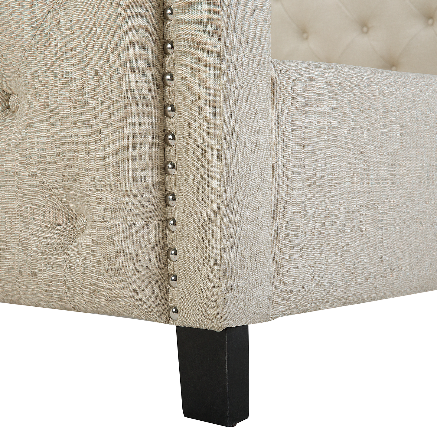 Bett mit Lattenrost Stoff AUREL 160 x 200 cm Beige
