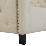 Bett mit Lattenrost Stoff AUREL 160 x 200 cm Beige