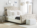 Bett mit Lattenrost Stoff AUREL 180 x 200 cm Beige