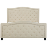 Bett mit Lattenrost Stoff AUREL 180 x 200 cm Beige