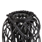 Laterne MAURITIUS Holz 30 cm Schwarz