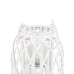 Laterne MAURITIUS Holz 30 cm Weiss